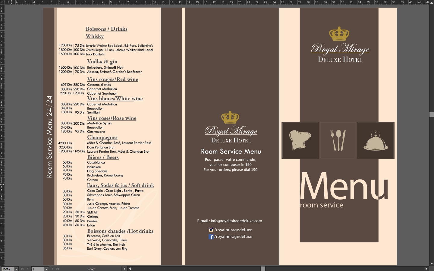Room service - Menu